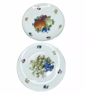 Vintage Porzellan Dessertteller Obst Goldrand gemarkt Germany mit Krone 7,5 - Bild 1 von 6