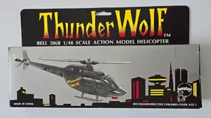 Helicóptero modelo de acción Thunder Wolf Bell 206B 1:48 Novatoy nuevo sellado - Imagen 1 de 4