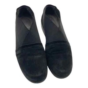 Stuart Weitzman suede slip on shoes black - Picture 1 of 6