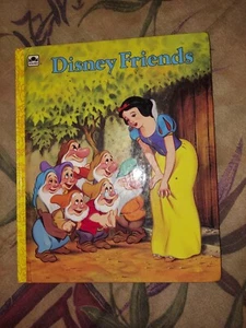Disney Friends hardcover 1987 Golden Book Cinderella Snow White Pinnochio Bambi - Foto 1 di 3