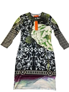 Clover Canyon NEW Size Small Floral Long Sleeve Dress Green Black Purple - Picture 1 of 14
