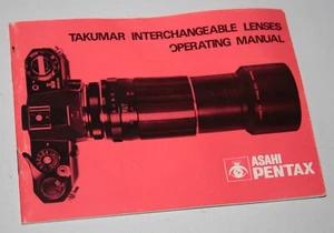 Asahi Pentax Takumar Interchangeable Lenses Operating Manual - Picture 1 of 4