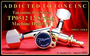 Sintonizador Takamine Pro Series TP0512 JUEGO DE 12 CUERDAS / DORADO / DORADO / pieza OEM - Imagen 1 de 14