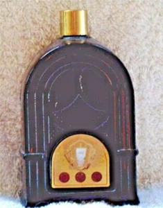 VTG AVON Decanter Bottle RADIO Dark Amber Glass Paper Dial Gold Cap 1972-73 #39 - Picture 1 of 8