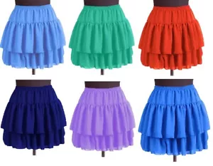 Women's Flared Short Skirts Basic Versatile Pleated Mini Skater Elastic Skirts - Picture 1 of 47