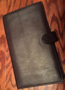 New Hm Men’s Dark Brown Bifold Leather CC/Bisness Card/Coin/Cash Holder Wallet - Picture 1 of 12
