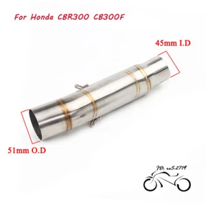 Tubo silenciador de tubo de escape de enlace medio para Honda CBR300R CB300F 51 mm - Imagen 1 de 4