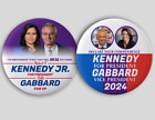 Robert F Kennedy Jr Tulsi Gabbard Pin Buttons President VP Political INDEPENDENT