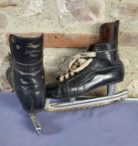Daoust Junior Pro Canada National patins de hockey en cuir vintage 60s P.39/40 - Imagen 1 de 15