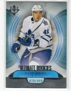 David Broll 13-14 Upper Deck Ultimate Rookies /499 #120 Toronto Maple Leafs - Foto 1 di 1
