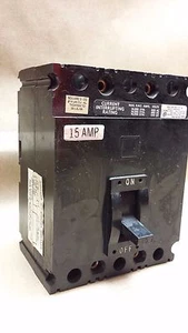 Square D Circuit Breaker 15A 3 Pole FAL36015 #6387 - Picture 1 of 4