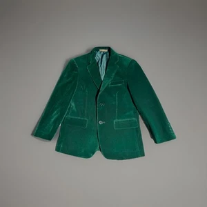 Spring Notion Boys Green Long Sleeve Pockets Velvet Blazer Sz 8 EUC - Picture 1 of 9