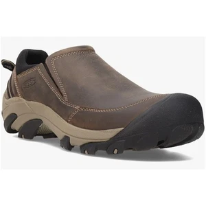 KEEN Scarpa Uomo Targhee 2 Soho Slip On Casual in Pelle, Grigio/Nero, 9,5 - Foto 1 di 7
