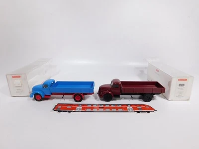 2X Wiking 1:50 Pritschen LKW Magirus S 6500 769 02 769 01 35 Mint Box #DI8-0,5 - Immagine 1 di 4