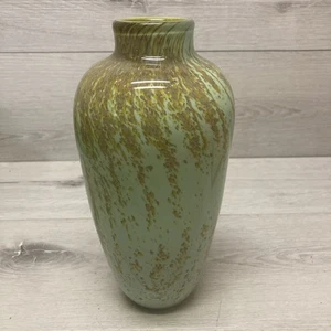 Al Leedom SIGNIERTE Kunstglas Vase grüne Akzente makellos 9 1/2 cm - Bild 1 von 8