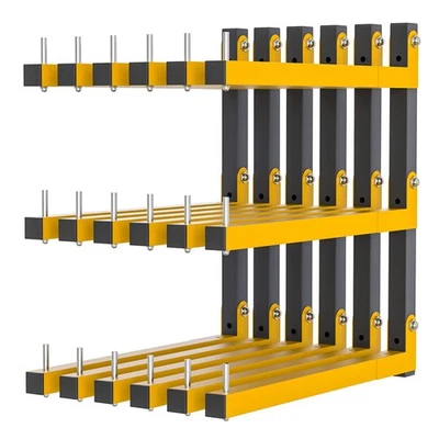 RICIAKIK 6 PACK Lumber Storage Rack Wall Mount Wood Organizer Storage Racks Heavy Duty...