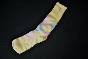 Vintage Polo Ralph Lauren gelb Argyle Pony Logo pastell 1025BS - Bild 1 von 2