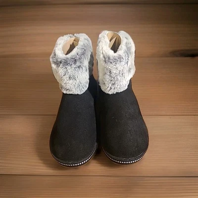 Skechers Cozy Campfire Slipper Boots Faux Fur Meant to Be Black Women Size 7 NEW - Image 1 of 4