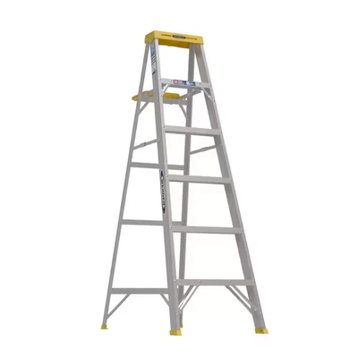 6 Ft. Aluminum Step Ladder (10 Ft. Reach Height) with 250 Lb. Load Capacity Type - Image 1 of 4