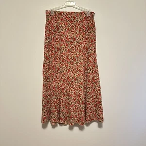 Norton McNaughton Midi Skirt Womens PL Floral Chiffon Prairie Cottagecore 90s - Picture 1 of 5