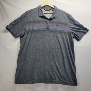 Travis Mathew Polo Größe XXL grau Bruststreifen We’re Dancing Golf Logo Preppy - Bild 1 von 8
