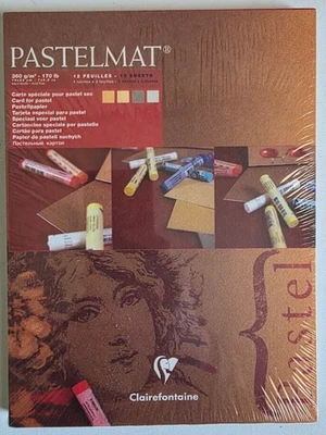 Almohadilla Clairefontaine Pastelmat Nº1 - 12 hojas (7x9,5 pulgadas) - Sellada Hecha en Francia Foto 1 de 2