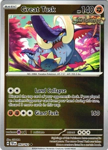 Great Tusk - Uncommon Reverse Holo SV05: Temporal Forces 097/162 NM - Picture 1 of 2