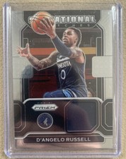 2021-22 Panini Prizm D'ANGELO RUSSELL SENSATIONAL SWATCHES GAME USED JERSEY 