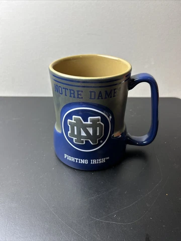 Boelter Notre Dame Fighting Irish Sculpted Relief Two Tone Coffee Mug 16oz !!!!! Cover