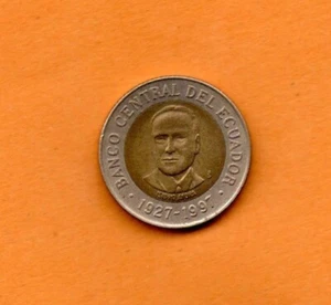 Ecuador Coin 500 Sucres 1997 Bimetalic 21.6mm 5.5gr KM#102 - Picture 1 of 2