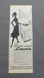 PUB WERBUNG ALTE ANZEIGE CLIPPING 230517 / WASCHMASCHINE LINCOLN STOLZ AUF - Bild 1 von 1