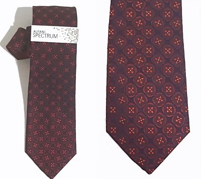 Alfani NUEVO Negro Rojo Slim Lunares Hombre Cuello Corbata Seda $55 A1474 Foto 1 de 3