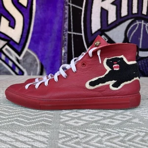 Size 13.5 - Gucci Red Leather Panther High Top Sneakers Men's No Insoles, Laces - Picture 1 of 10
