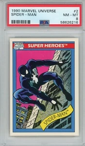 1990 Marvel Universe #2 Spider-Man PSA 8 - Picture 1 of 2
