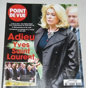 Point de Vue French Magazine 3125 17 Jun 2008 Adieu Yves Saint Laurent - Picture 1 of 1