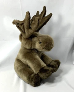 Juguete de peluche Viahart alce animal de peluche marrón 10 pulgadas Alaska Maine retirado - Imagen 1 de 10