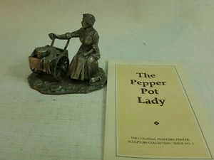 Franklin Mint Colonial Pewter Fino Ron Pinste OLLA DE PIMIENTA DAMA JC431 - Imagen 1 de 7