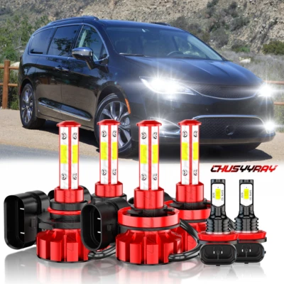 Para Chrysler Pacifica 2017-2020 6x faros LED haz alto bajo + bombillas antiniebla Foto 1 de 4