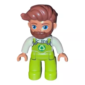 Lego Duplo Figur TRASHMAN RECYCLING MAN rotbraune Haare & Bart Müll - Bild 1 von 2