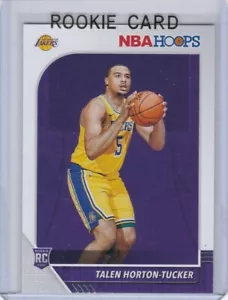 TALEN HORTON-TUCKER ROOKIE CARD Los Angeles Lakers Basketball NBA HOOPS RC - Picture 1 of 2
