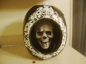 Halloween Decoration Talking SKULL Carved Black Pumpkin Blow Mold GEMMY! - Picture 1 of 6