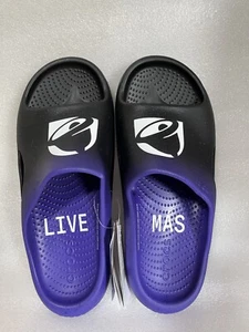 Taco Bell Crocs Unisex Toboganes Suaves Ultravioleta, Para Hombre Talla 8 / Para Mujer 10 Nuevo - Imagen 1 de 8