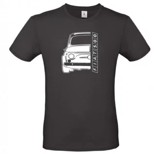 T-SHIRT  unisex  Fiat 500 CINQUECENTO   profilo tuning club idea regalo unica - Imagen 1 de 2