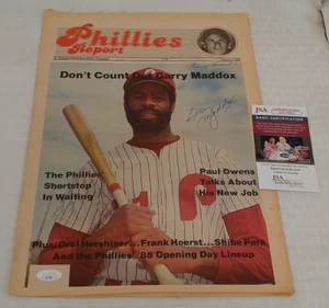 Autographed Dual Signed Phillies Report Newspaper JSA Garry Maddox Frank Horst - Picture 1 of 1