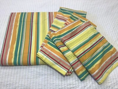 GARNET HILL Bright Striped King Duvet Cover & 2 King Cases & 2 Std Shams - Image 1 of 4