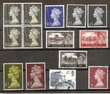 Great Britain - QE II High Value Definitive Stamps - Postally Used