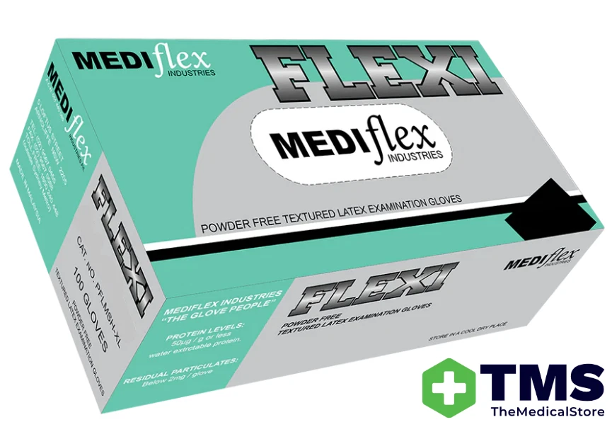 Mediflex Flexi Powder Free Latex Examination Gloves - Box/100 - image 1 of 1