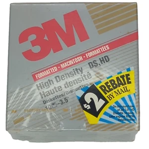 3M DS HD Disketten doppelseitig hohe Dichte 3,5" 10er Pack Diskette Neu VERSIEGELT - Bild 1 von 7