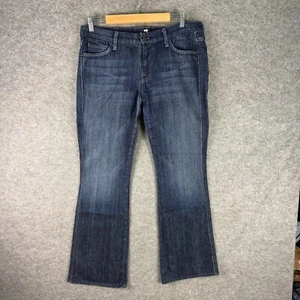 7 For All Mankind Bootcut-Jeans Damen Größe 34 x 31 blau Denim dunkle Waschung eine Tasche - Bild 1 von 15