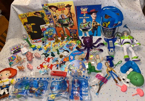 Huge Lot Of Toy Story 1 2 3 4 Toys stretch baby twitch deer bo woody buzz more! Cover